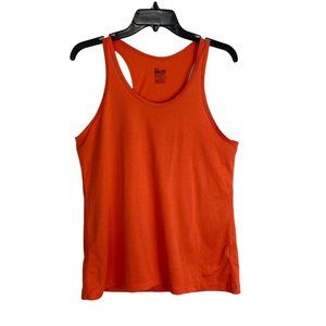 Nike Womens Shirt Adult Size Large Orange Racer Back Tank Athletic Running Top